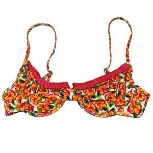 NWOT Heavy Manners Ruffled Up Underwire Bikini Top Women's X-Small XS